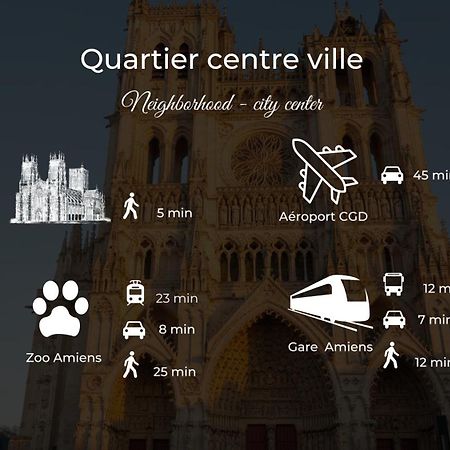 Le Jardin Secret D'Amiens Hypercentre Cathedrale, Parking Daire Dış mekan fotoğraf